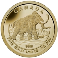 2014 Canada $5 Prehistoric Animals - The Woolly Mammoth 1/10oz. Gold (No Tax)