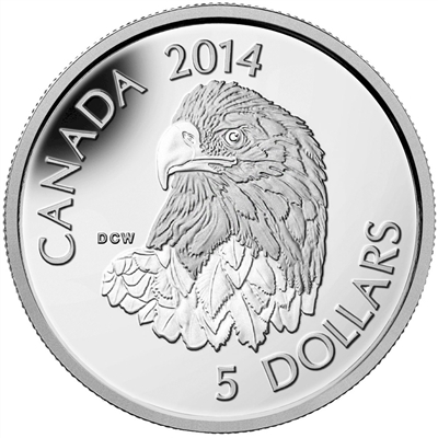 2014 Canada $5 Platinum Coin - Bald Eagle (TAX Exempt)