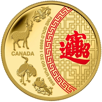 2014 Canada $50 Five Blessings 1oz. Pure Gold Coin (TAX Exempt)