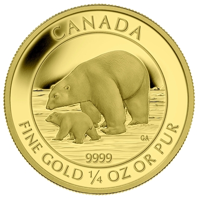 2015 Canada $10 Polar Bear and Cub Pure Gold Coin (TAX Exempt)