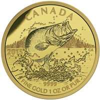 2015 Canada $200 North American Sportfish - Largemouth Bass Gold (No Tax)