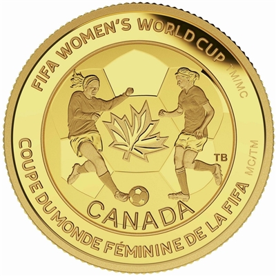 2015 Canada $75 FIFA Women's World Cup - Soccer Ball Gold (No Tax)