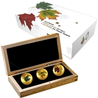 2015 Canada $200 Alluring Maple Leaves of Fall Gold Set (No Tax)
