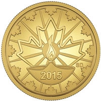 2015 Canada 25-cent Diwali: Festival of Lights Pure Gold (No Tax)