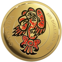 2016 Canada $500 Mythical Realm of the Haida - The Eagle 5oz. Gold (NO Tax)