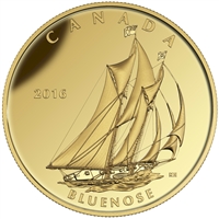 2016 Canada $200 Tall Ships Legacy: The Bluenose Pure Gold (No Tax)
