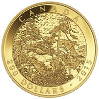 2015 Canada $200 Pine Island Georgian Bay - Tom Thompson Gold (No Tax)
