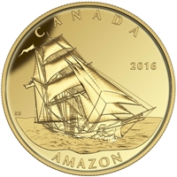 2016 Canada $200 Tall Ships Legacy - Amazon Pure Gold Coin (No Tax)