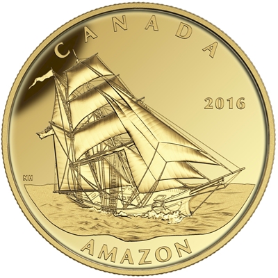 2016 Canada $200 Tall Ships Legacy - Amazon Pure Gold Coin (No Tax)