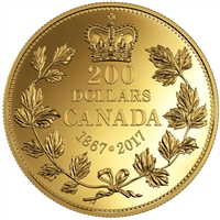 2017 Canada $200 150th Years of Passion - The Maple Leaf Gold (No Tax)