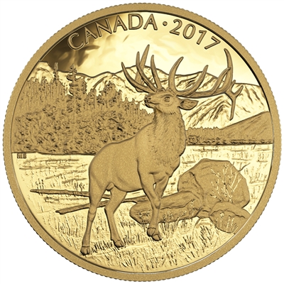 2017 Canada $350 The Majestic Elk Gold (No Tax)