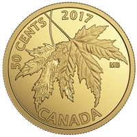 2017 Canada 50-cent The Silver Maple Leaf 1/25oz. Gold (No Tax) Small Mark on Coin