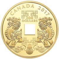 2017 Canada $200 Feng Shui Good Luck Charms 28.25g Pure Gold (No Tax)