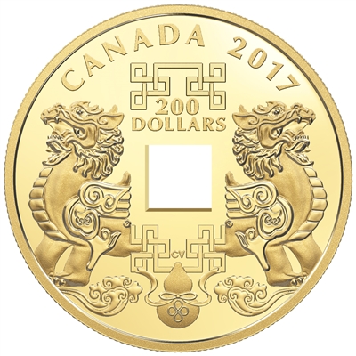 2017 Canada $200 Feng Shui Good Luck Charms 28.25g Pure Gold (No Tax)
