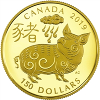 2019 Canada $150 Year of the Pig 18k Gold Coin