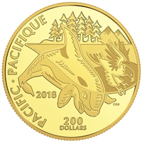 2018 $200 Canadian Coastal Symbols - The Pacific Pure Gold Coin (TAX Exempt)