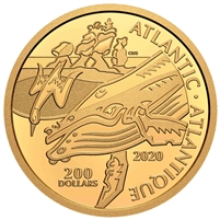 2020 $200 Canadian Coastal Symbols: The Atlantic Pure Gold (No Tax)