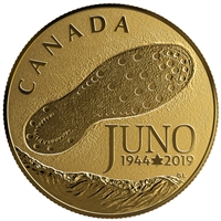 2019 Canada $100 75th Anniversary Normandy Campaign D-Day at Juno Beach 14KT Gold