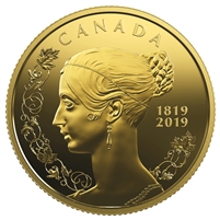 2019 Canada $10 Queen Victoria - 200th Anniversary of her Birth 1/4oz. Gold (No Tax)
