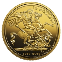 2019 Canada $10 100th Anniversary of the Last Issued Sovereign Pure Gold (No Tax)
