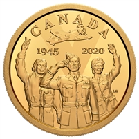 2020 Canada $100 75th Anniversary of V-E Day 14-Karat Gold