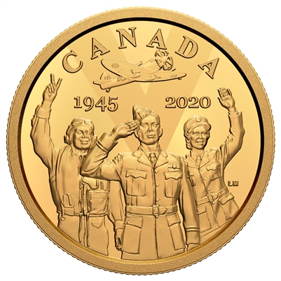 2020 Canada $100 75th Anniversary of V-E Day 14-Karat Gold