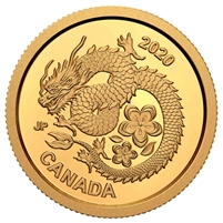 2020 Canada $8 Lucky Flower Dragon Pure Gold (No Tax)