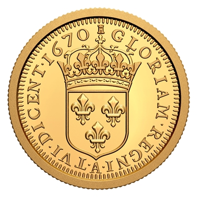 2020 Canada $10 Relics of New France - Louis XIV 15 Sol Pure Gold (No Tax)