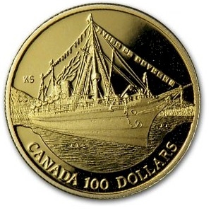 1991 Canada $100 Empress of India 14K Gold Coin