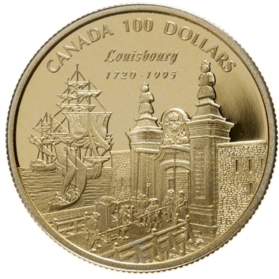 1995 Canada $100 275th Anniversary of the Founding of Louisbourg 14K Gold