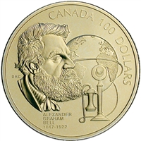 1997 Canada $100 Anniversary of Alexander Graham Bell's Birth 14K Gold