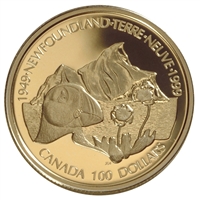 1999 Canada $100 Anniversary of Newfoundland's Confederation 14K Gold