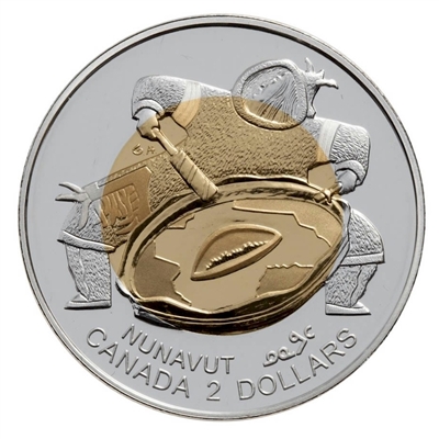 1999 Canada $2 22K Nunavut Commemorative Gold Coin