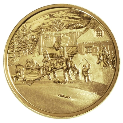2001 Canada $200 Cornelius Kreighoff 22K Gold Coin