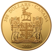 2008 Canada $300 14K Newfoundland and Labrador Coat of Arms Gold (missing sleeve)