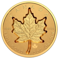 2021 Canada $200 Super Incuse 2oz. Pure Gold Maple Leaf (No Tax)