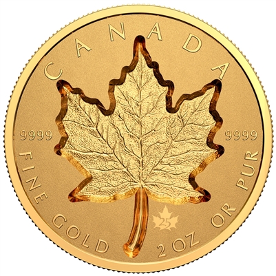 2021 Canada $200 Super Incuse 2oz. Pure Gold Maple Leaf (No Tax)