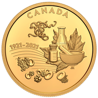 2021 Canada $200 100th Anniversary of the Discovery of Insulin Pure Gold (No Tax)