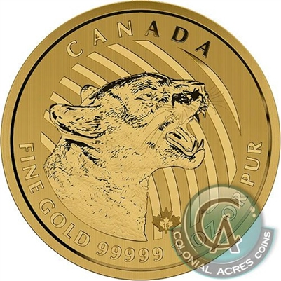 2015 Canada $200 Call of the Wild - Growling Cougar 1oz. Gold (No Tax)