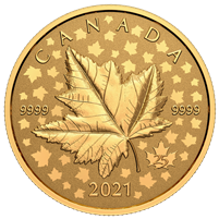 2021 Canada $200 Maple Leaf Celebration Piedfort Pure Gold (No Tax)