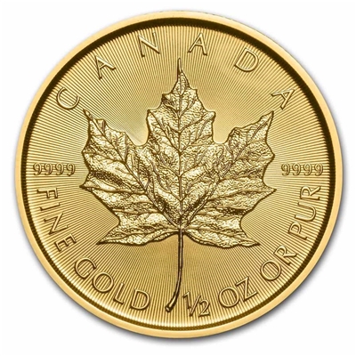 2022 Canada $20 1/2oz 9999 Gold Maple Leaf (No Tax) DL-K. No CREDIT CARD OR PAYPAL.