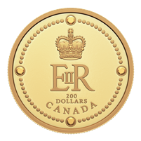 2022 Canada $200 Queen Elizabeth II's Royal Cypher Pure Gold (No Tax)