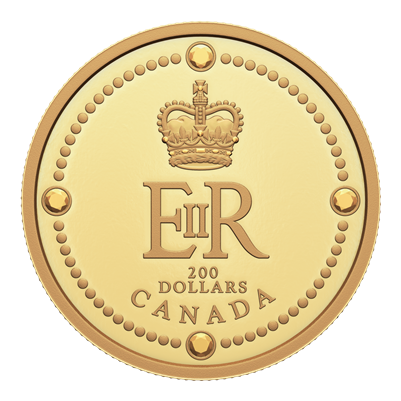 2022 Canada $200 Queen Elizabeth II's Royal Cypher Pure Gold (No Tax)