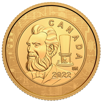 2022 Canada $100 Great Inventor - Alexander Graham Bell 1/4oz Pure Gold (No Tax)