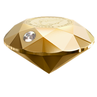 2022 Canada $500 Forevermark Black Label Round Diamond Pure Gold Diamond-Shaped (No Tax)