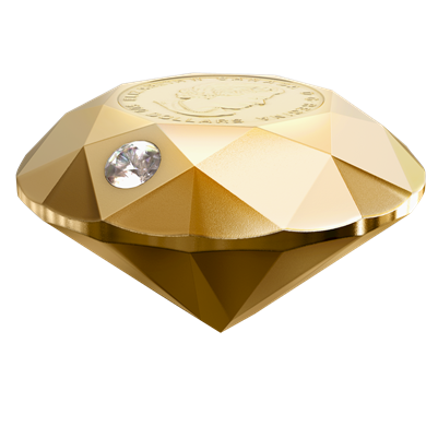 2022 Canada $500 Forevermark Black Label Round Diamond Pure Gold Diamond-Shaped (No Tax)