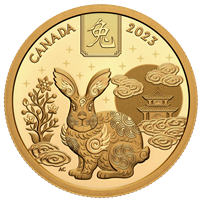 2023 Canada $100 Lunar Year of the Rabbit Pure Gold Coin (No Tax)