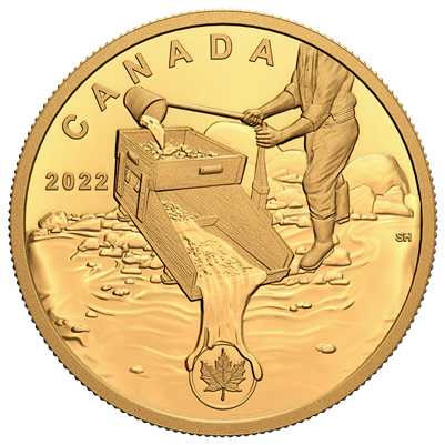 2022 Canada $350 Klondike Gold Rush: Prospecting for Gold Pure Gold (No Tax)