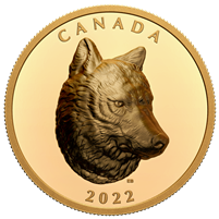 2022 Canada $250 Timber Wolf Extraordinarily High Relief Pure Gold (No Tax)