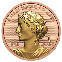 2023 Canada $200 Peace Dollar Rose Gold Plated Pure Gold (No Tax)